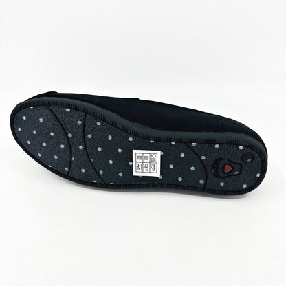 Skechers Bobs Plush Peace & Love Black Womens Wide Memory Foam Flats Shoes