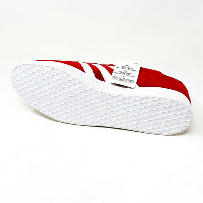 Adidas Gazelle Scarlet Red White Mens Size 9.5 Athletic Sneaker