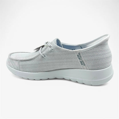 Skechers Go Walk Joy Fantasia White Silver Womens Athletic Sneaker
