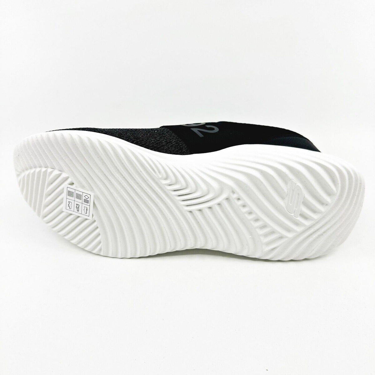 Skechers Bounder Bearko Black White Mens Slip On Sneakers