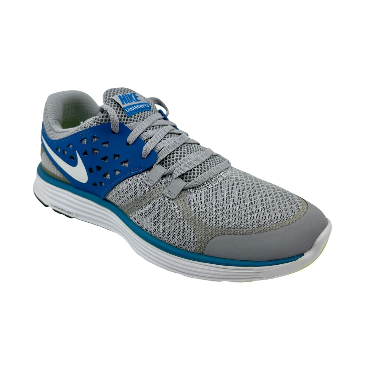 Nike Lunarswift + 3 Wolf Grey White Blue Mens Athletic Sneaker
