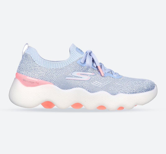 Women's Wide Fit Skechers 124905 Go Walk Massage Fit Upsur Trainers