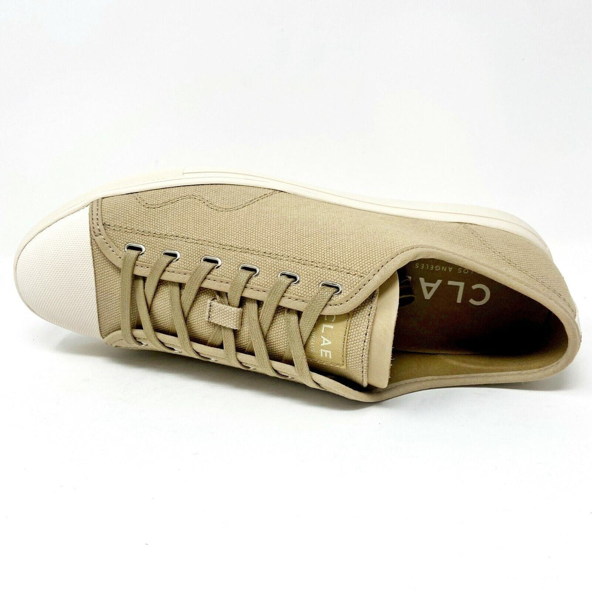 Clae Herbie Textile Oyster Mens Premium Casual Sneakers