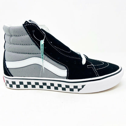Vans Comfycush Sk8 Hi (Tape Mix) Black Frost Gray Womens Casual Sneakers