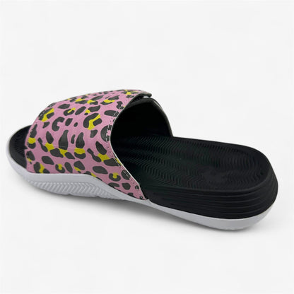 AND1 Nothin But Net Pink Leopard Kids Girls Sandal Slide
