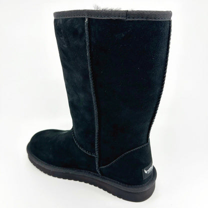 Koolaburra by UGG Koola Tall Black Womens Faux Fur Suede Shearling Boots