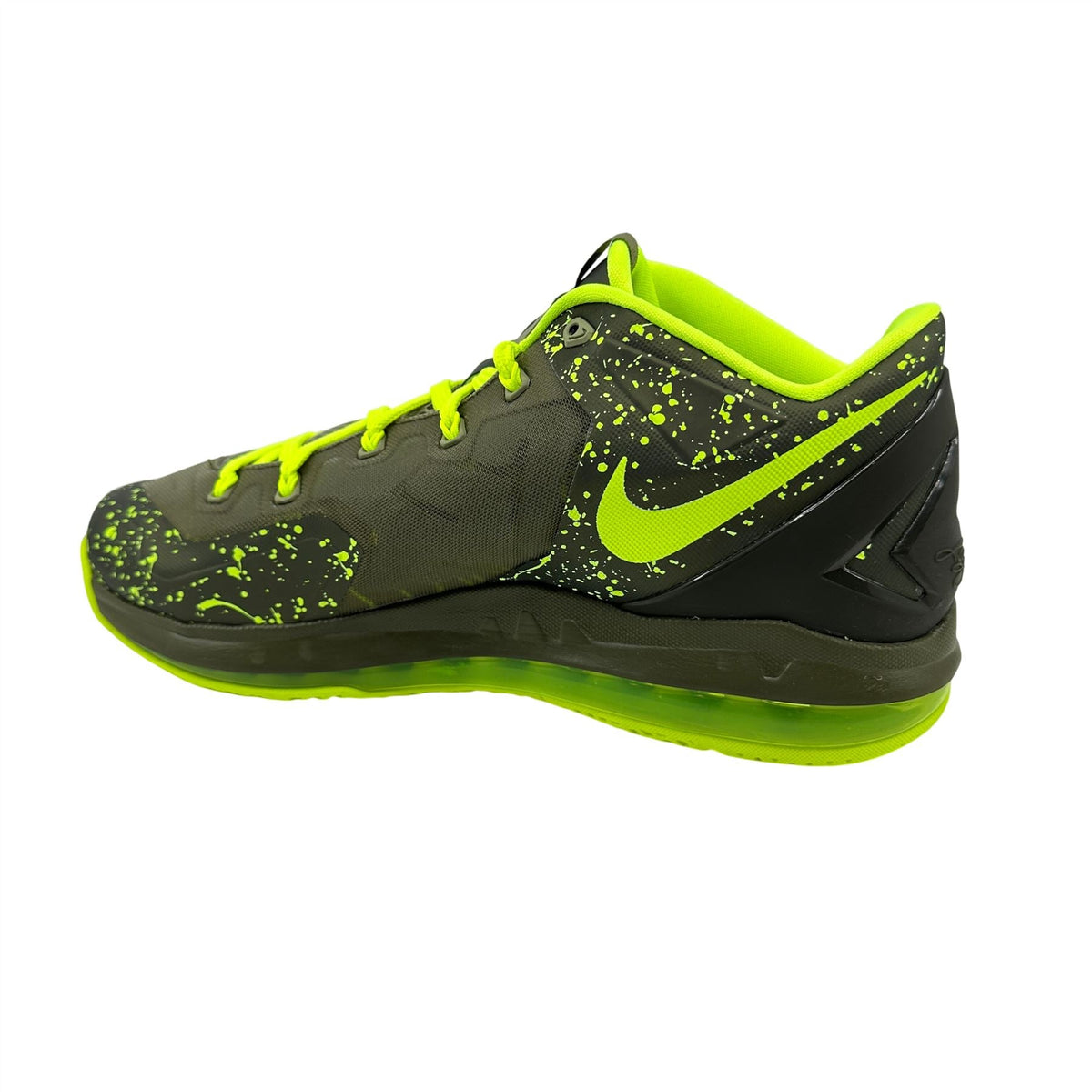 Nike Max Lebron XI Low Medium Khaki Volt Olive Mens Athletic Dunkman Sneaker