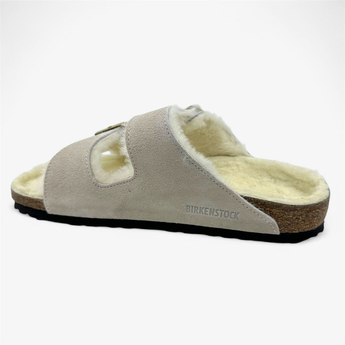 Birkenstock Arizona Shearling Antique White Womens Casual Soft Footbead Clog