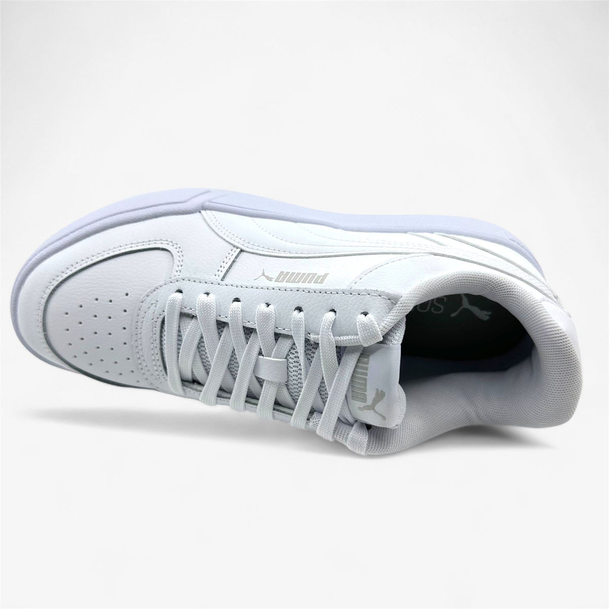 PUMA Caven White Gray Violet Mens Athletic Sneaker