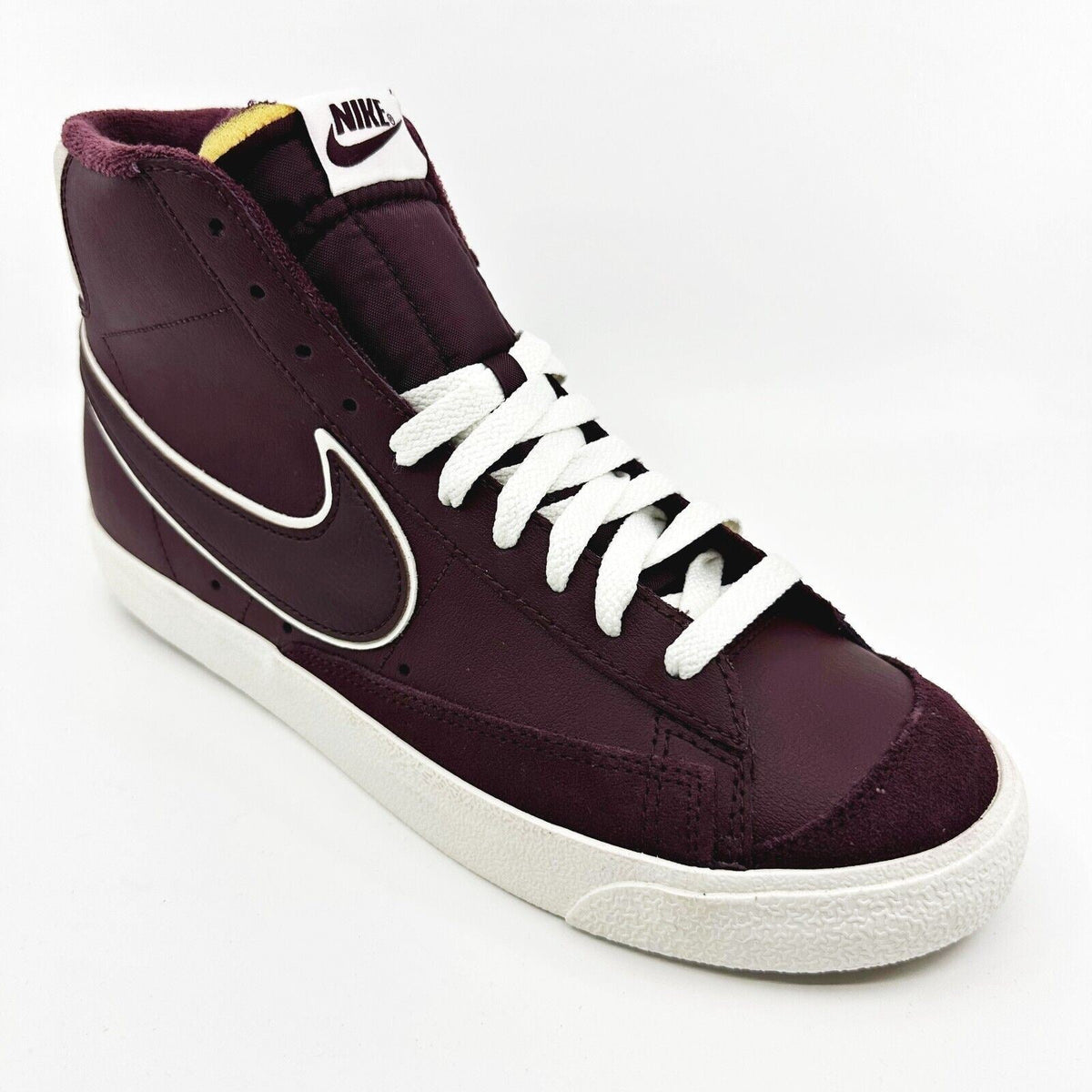 Nike Blazer Mid '77 PRM Night Maroon White Mens Sneakers