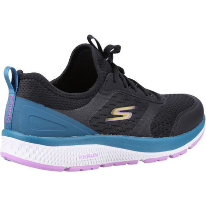 Women's Wide Fit Skechers 128276 Go Run Consistent Vivid Trainers - Black