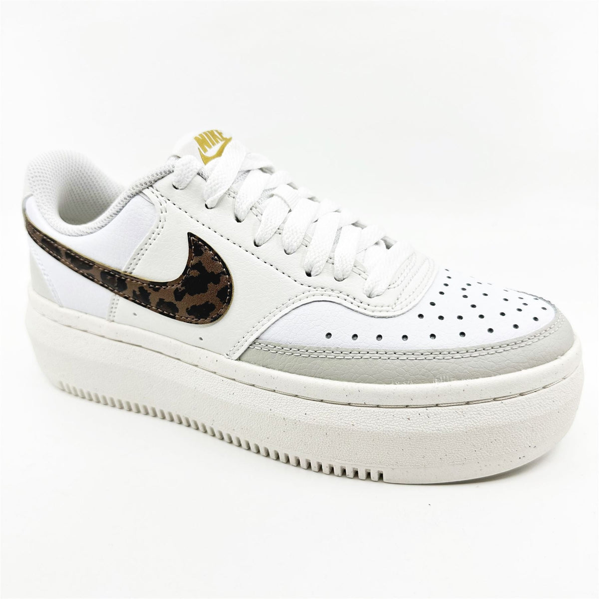 Nike Court Vision Alta White Archeo Brown Light Bone Womens Athletic Sneaker