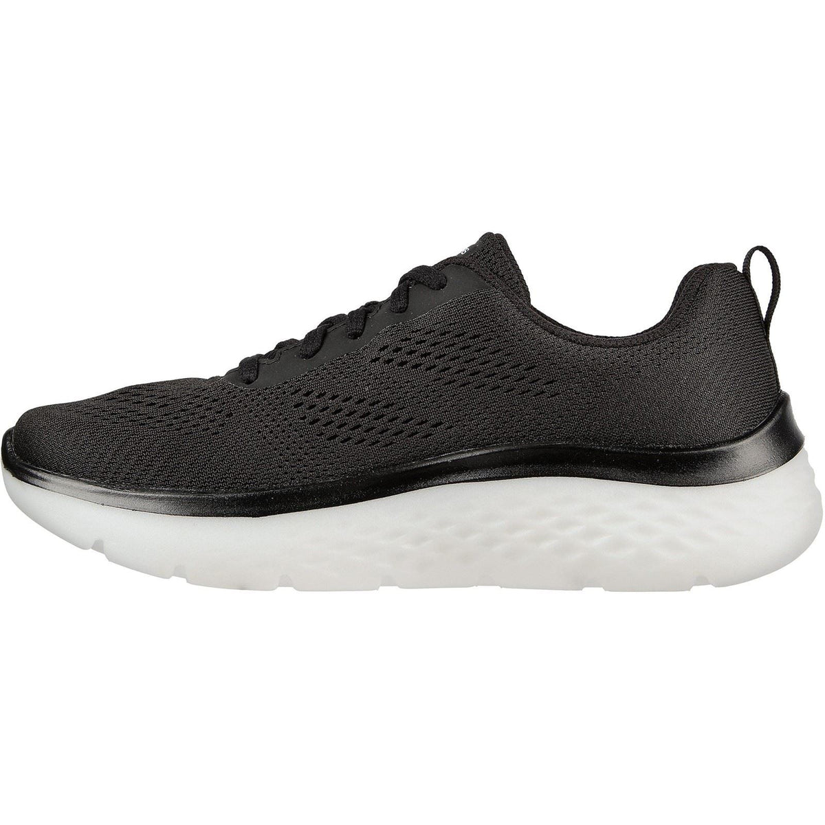Women's Wide Fit Skechers 124578 GO walk Hyper Burst Trainers - Black/White