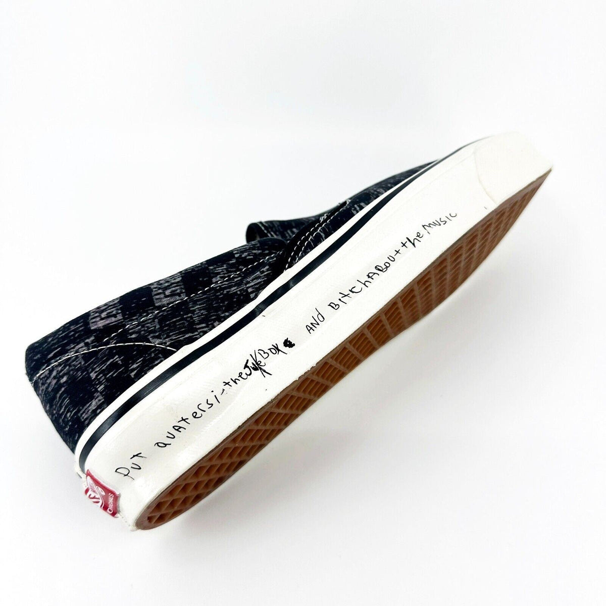 Vans Vault OG Classic Slip On (Jim Goldberg) Tv Static Black White Mens Sneakers