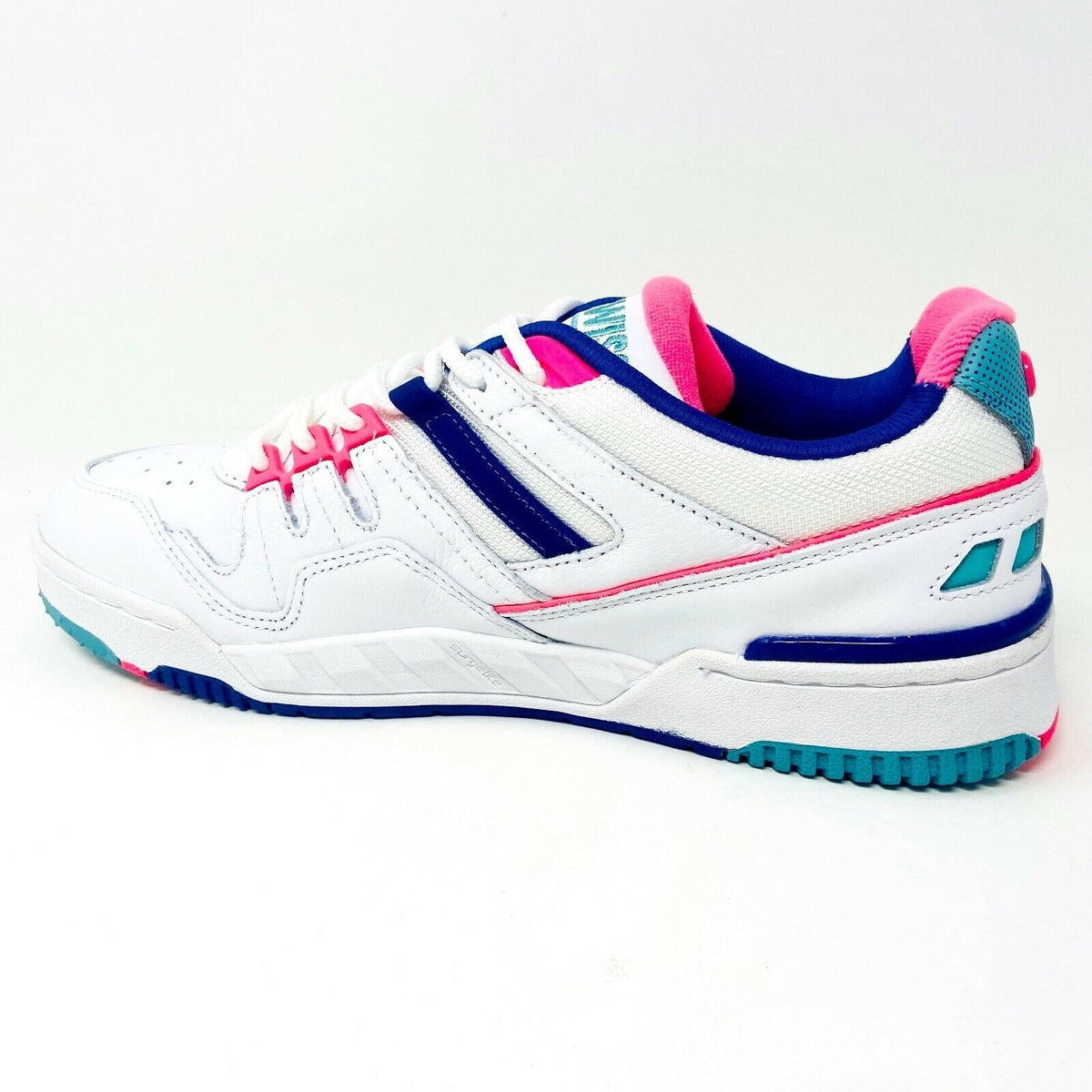 K-Swiss Match Rival White Blue Turquoise Pink Mens Size 7.5 Sneakers 07154 189