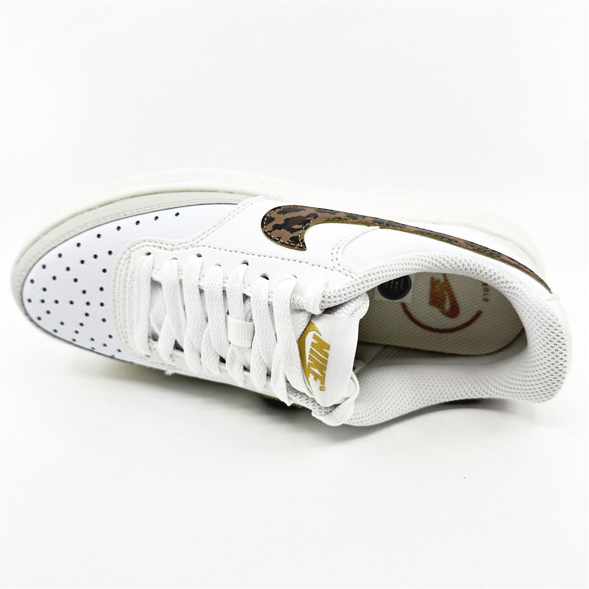 Nike Court Vision Alta White Archeo Brown Light Bone Womens Athletic Sneaker