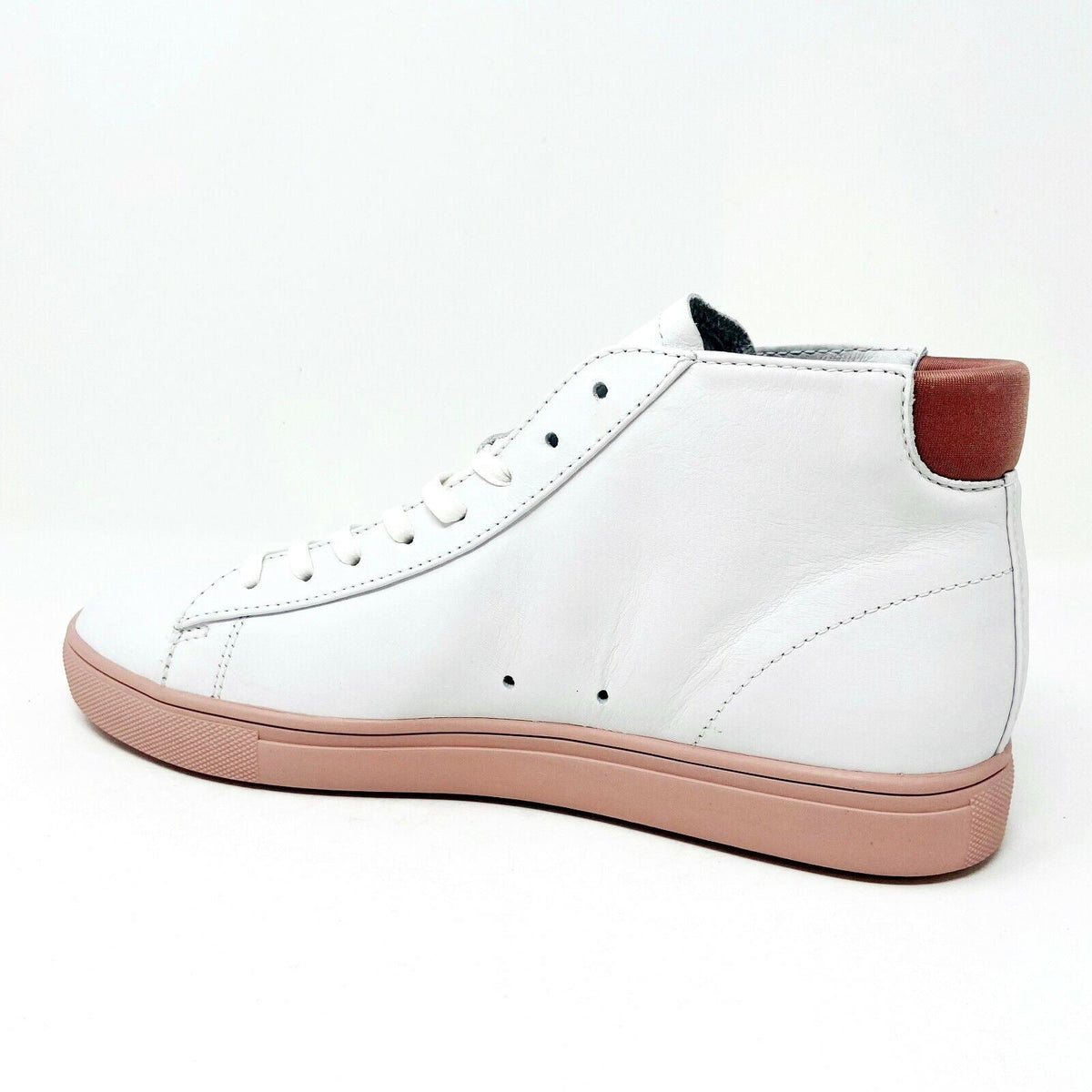 Clae Bradley Mid White Rose Mens Premium Sneakers