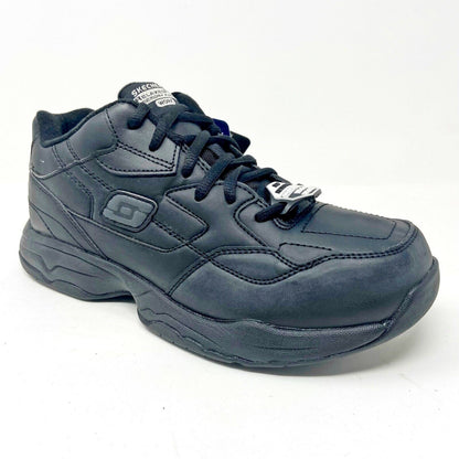 Skechers Slip Resistant Felton Albie Black Womens Extra Wide Relaxed Fit Shoes