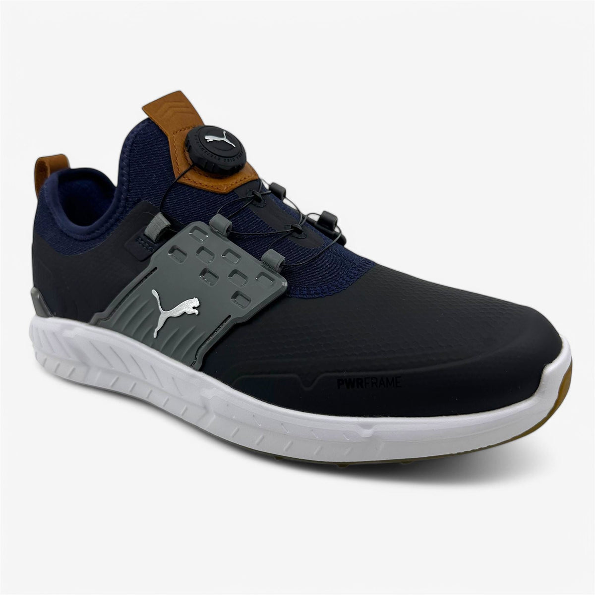 PUMA Ignite Articulate Disc Peacoat Silver Shade Mens Waterproof Golf Shoes