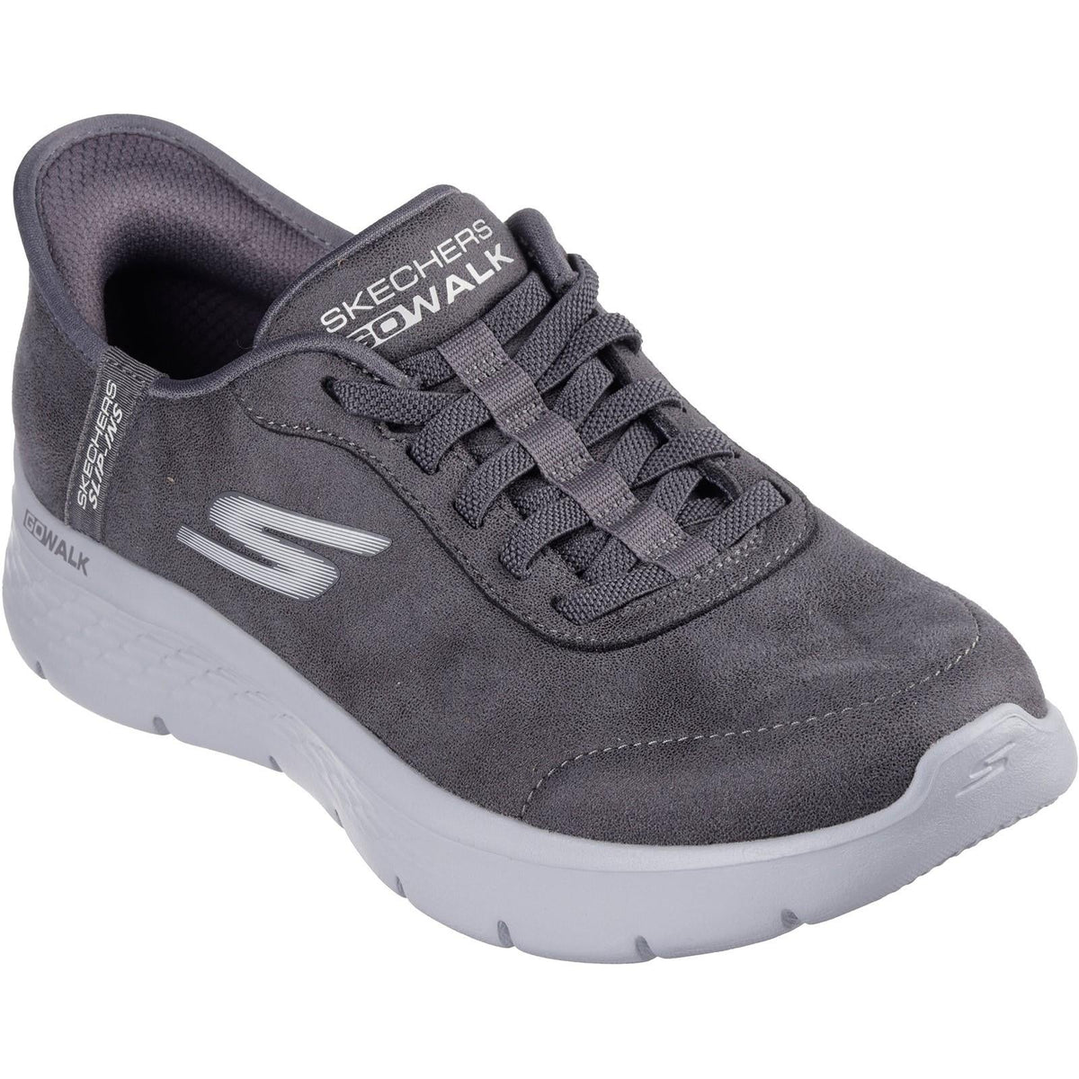 Women's Wide Fit Skechers 124837 Slip-ins Go Walk Flex Mali Trainers