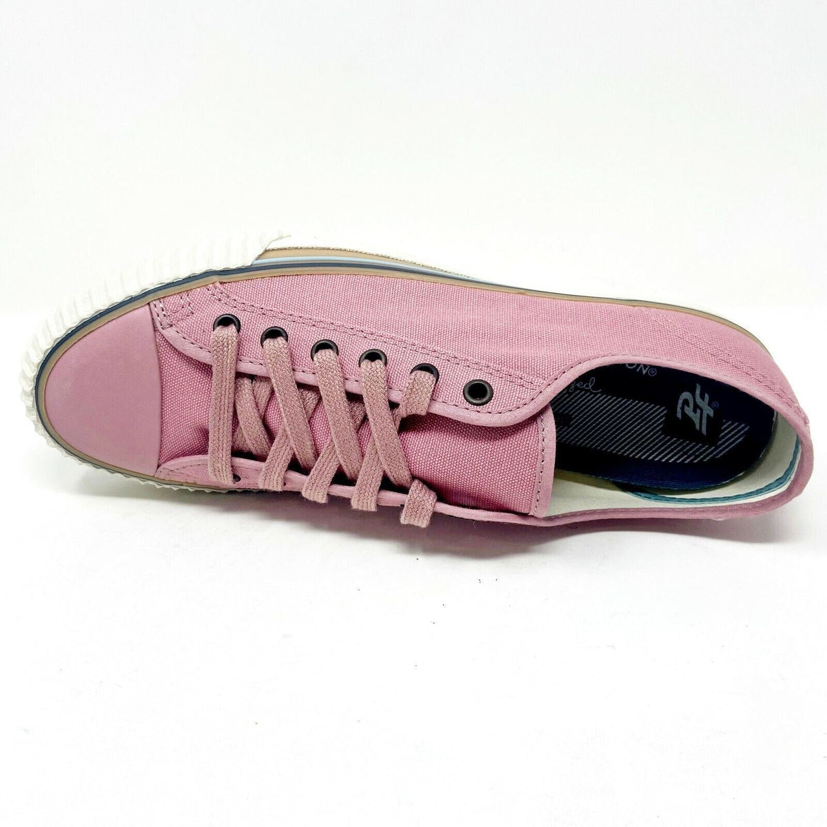 PF Flyers Center Lo Riess Pastel Pink White Womens Retro Sneakers PM11CL3K