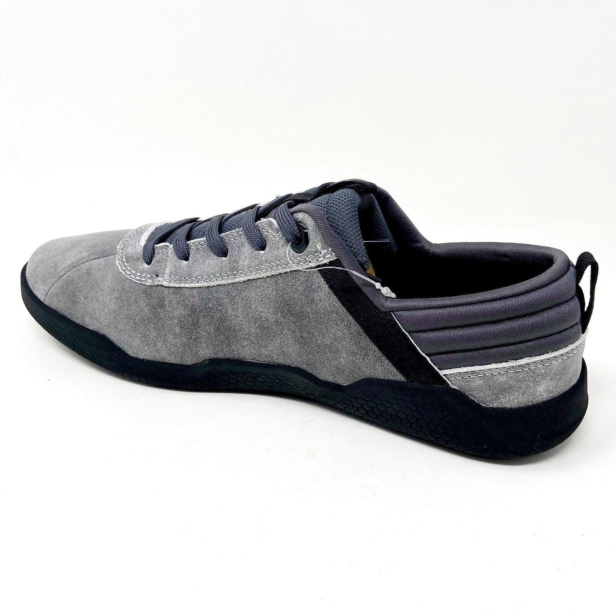 Caterpillar CAT Hex Glacier Grey Black Mens Suede Casual Sneakers P724183