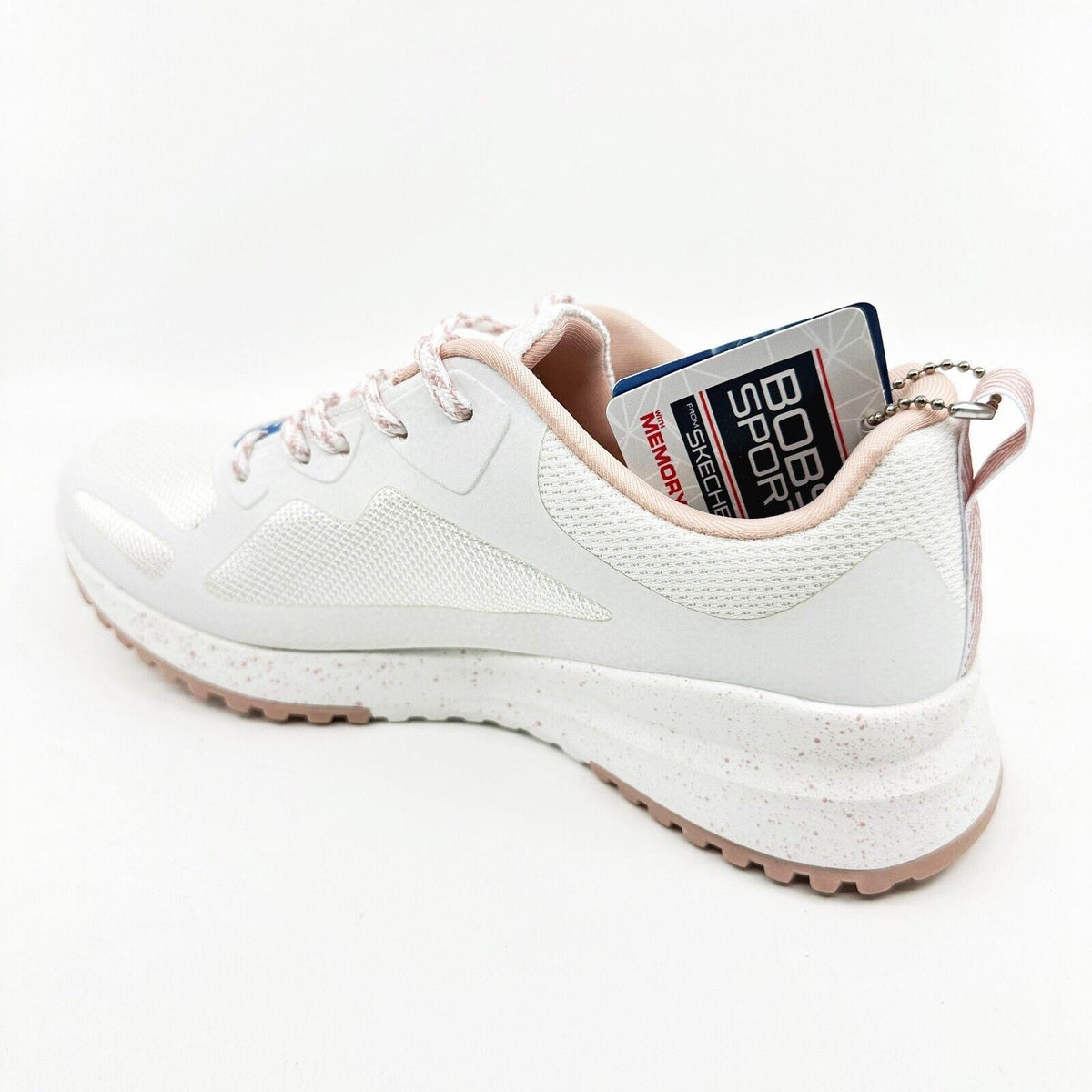 Skechers Bobs Squad 3 Star Flight White Light Pink Womens Size 6.5