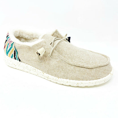 Hey Dude Womens Wendy Funk Wool Beige Size 11 Slip On Walking Comfort Shoes