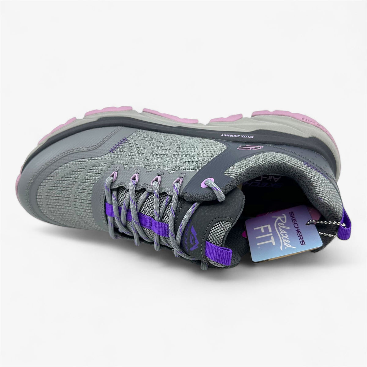 Skechers D'Lux Journey Marigold Charcoal Purple Womens Athletic Sneaker