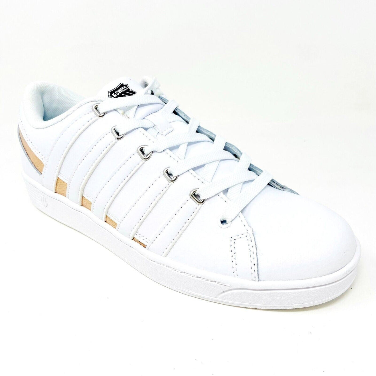 K-Swiss Ramli Court White Cracked Metallic Womens Casual Sneakers 96999 120