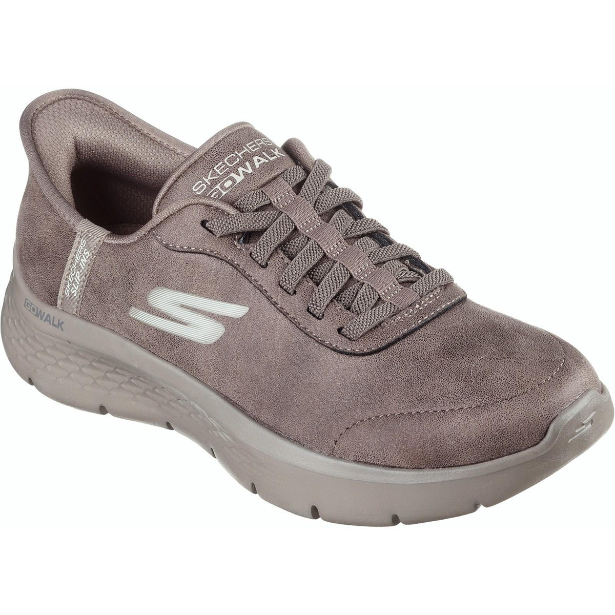 Women's Wide Fit Skechers 124837 Slip-ins Go Walk Flex Mali Trainers