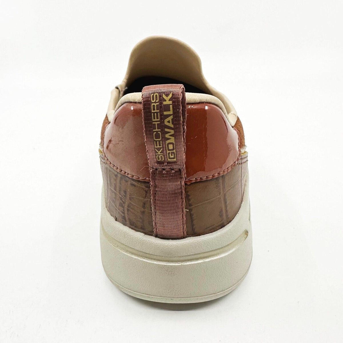 Skechers Go Walk Arch Fit Classy Voyage Cognac Brown Womens Comfort Shoes