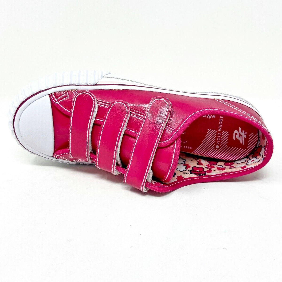 PF Flyers Center Lo Laceless Fuchsia Pink Kids Laceless Casual Shoes PK08CV1D