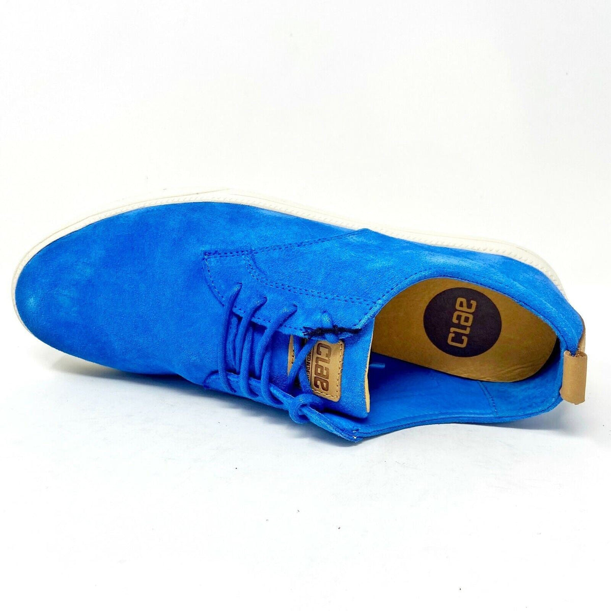Clae Ellington Royal Blue Suede Mens Size 9.5 Premium Casual Sneakers