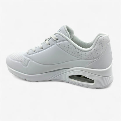 Skechers Uno Stand On Air White Womens Wide Athletic Sneaker