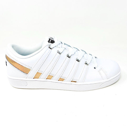 K-Swiss Ramli Court White Cracked Metallic Womens Casual Sneakers 96999 120