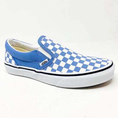 Vans Classic Slip On (Checkerboard) Pale Iris True White Youth Kids Shoes