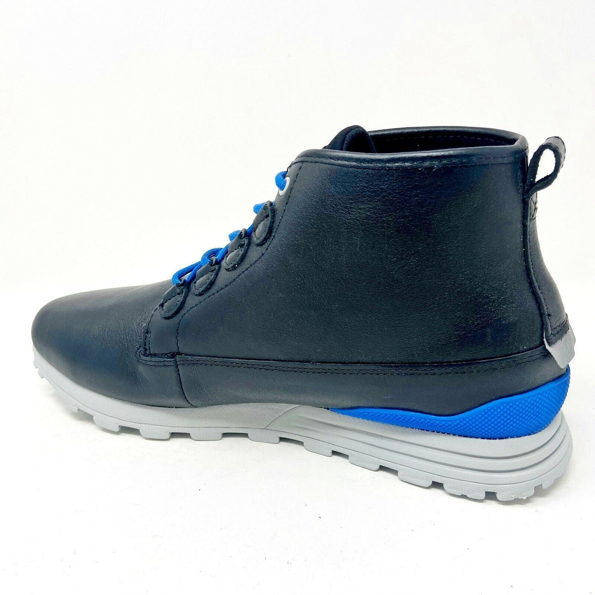 Clae Starks Black Leather Mens Premium Mid Comfort Casual Shoes Sneakers
