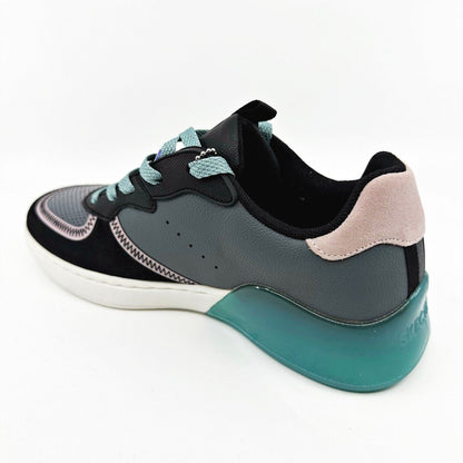 Skechers Double Gloss Blocked Up Black Womens Size 7.5 Comfort Sneakers