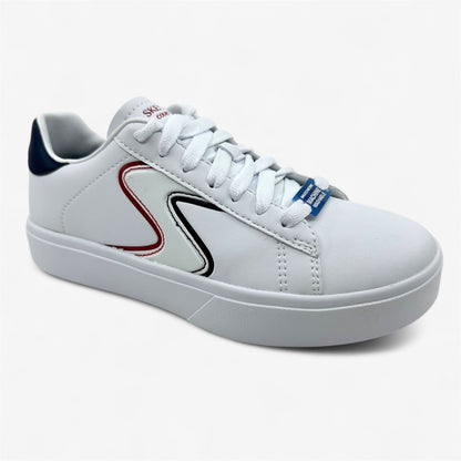 Skechers Eden LX Winning Team White Navy Red Womens Court Classics Sneaker