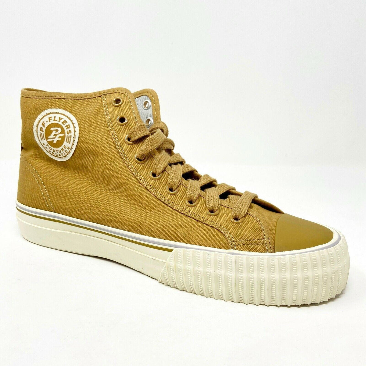 PF Flyer Center Hi Reiss Brown White Womens Retro Casual Shoes PM12OH1G