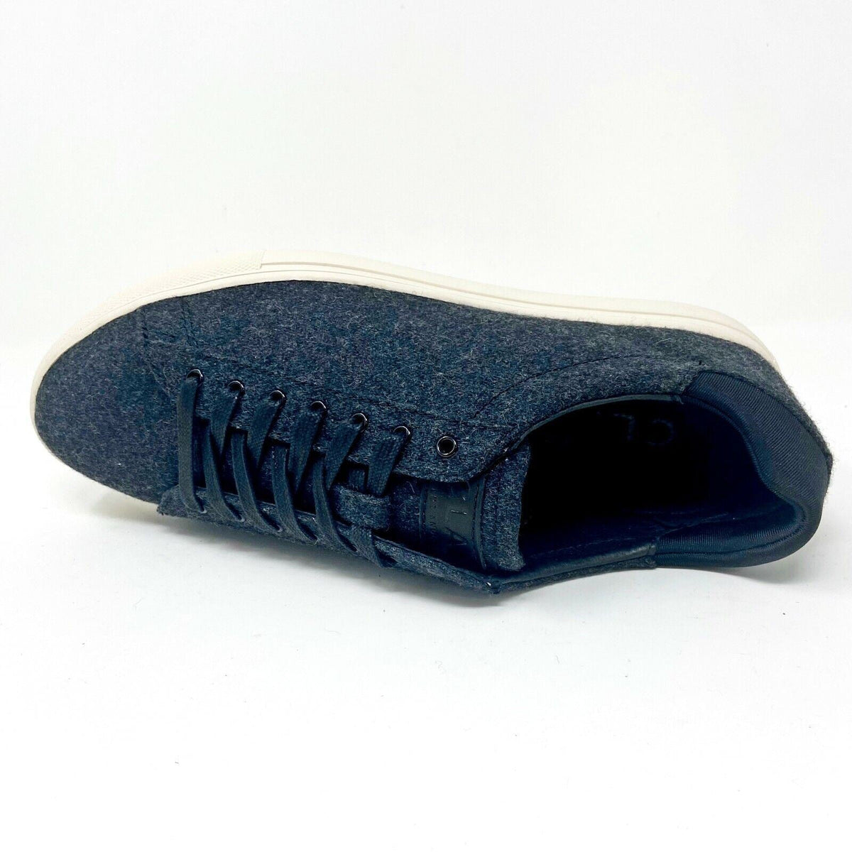 Clae Bradley Textile Black Wool Cream Mens Premium Casual Sneakers