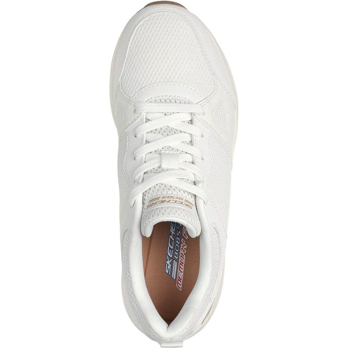 Womens Wide Fit Skechers 117268 Bobs Sparrow 2.0 Retro Clean Trainers