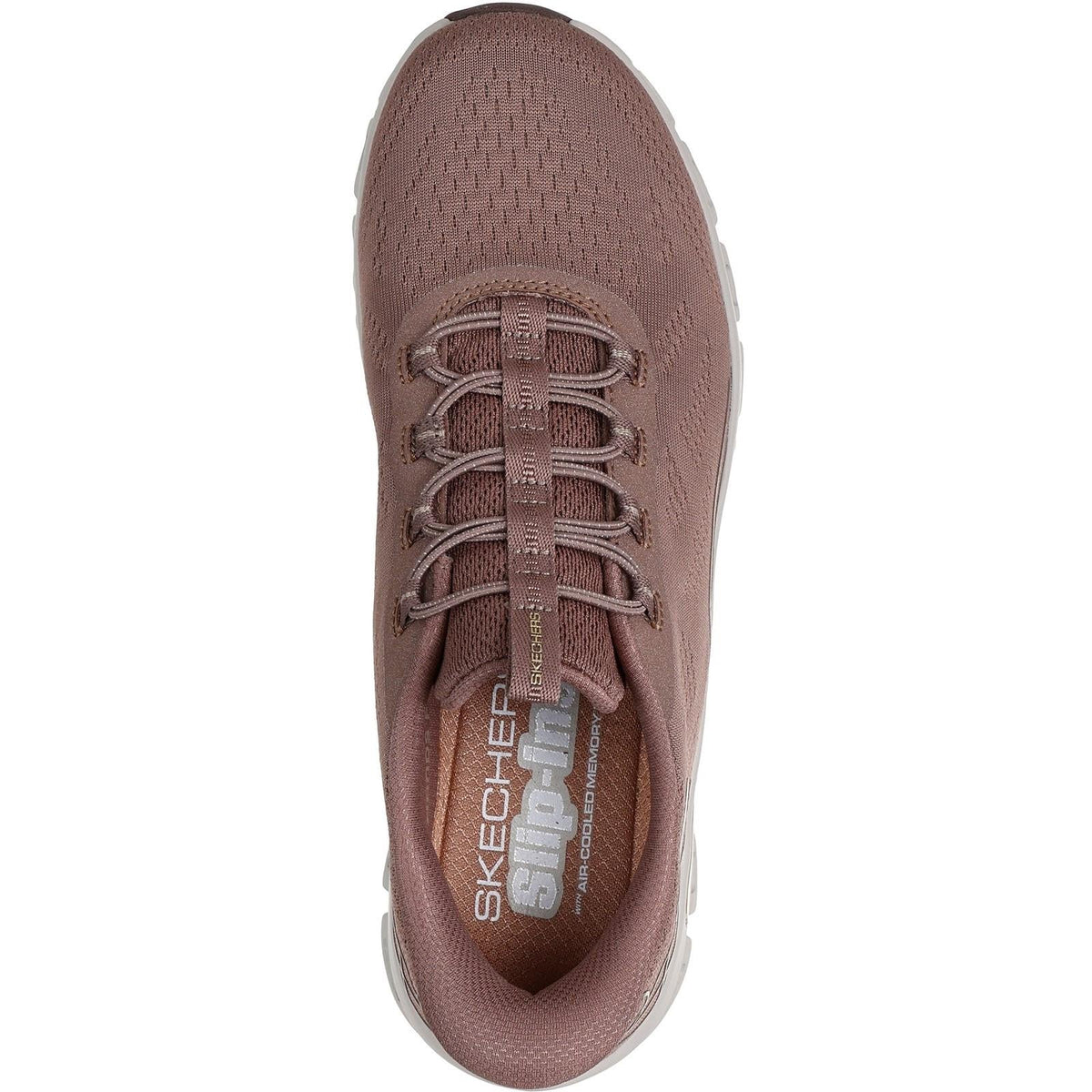 Women's Wide Fit Skechers 104750 Slip-ins Glide Step Elevate Amaze Trainers