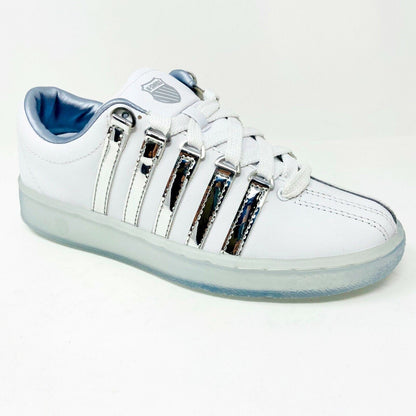 K Swiss Classic 2000 White Silver Kids Size 6 Sneakers 86564 155