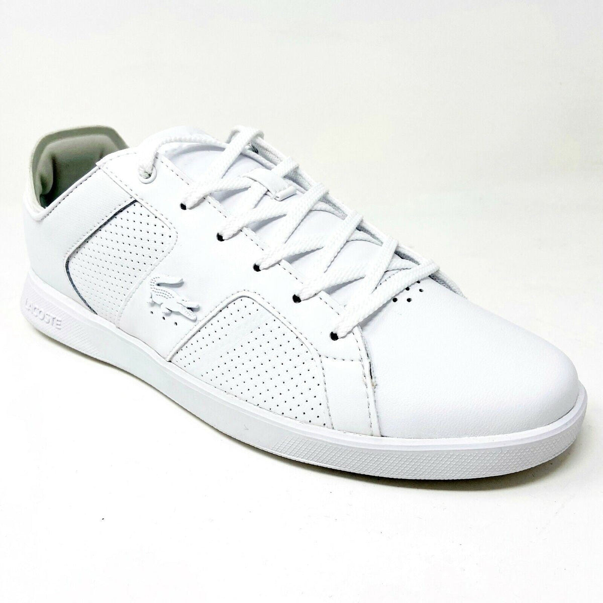 Lacoste Novas 120 3 SMA Leather White Mens Casual Lifestyle Sneakers