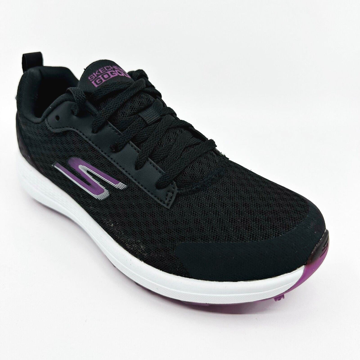 Skechers Go Golf Max Fairway 2 Black Purple Womens Spikeless Shoes