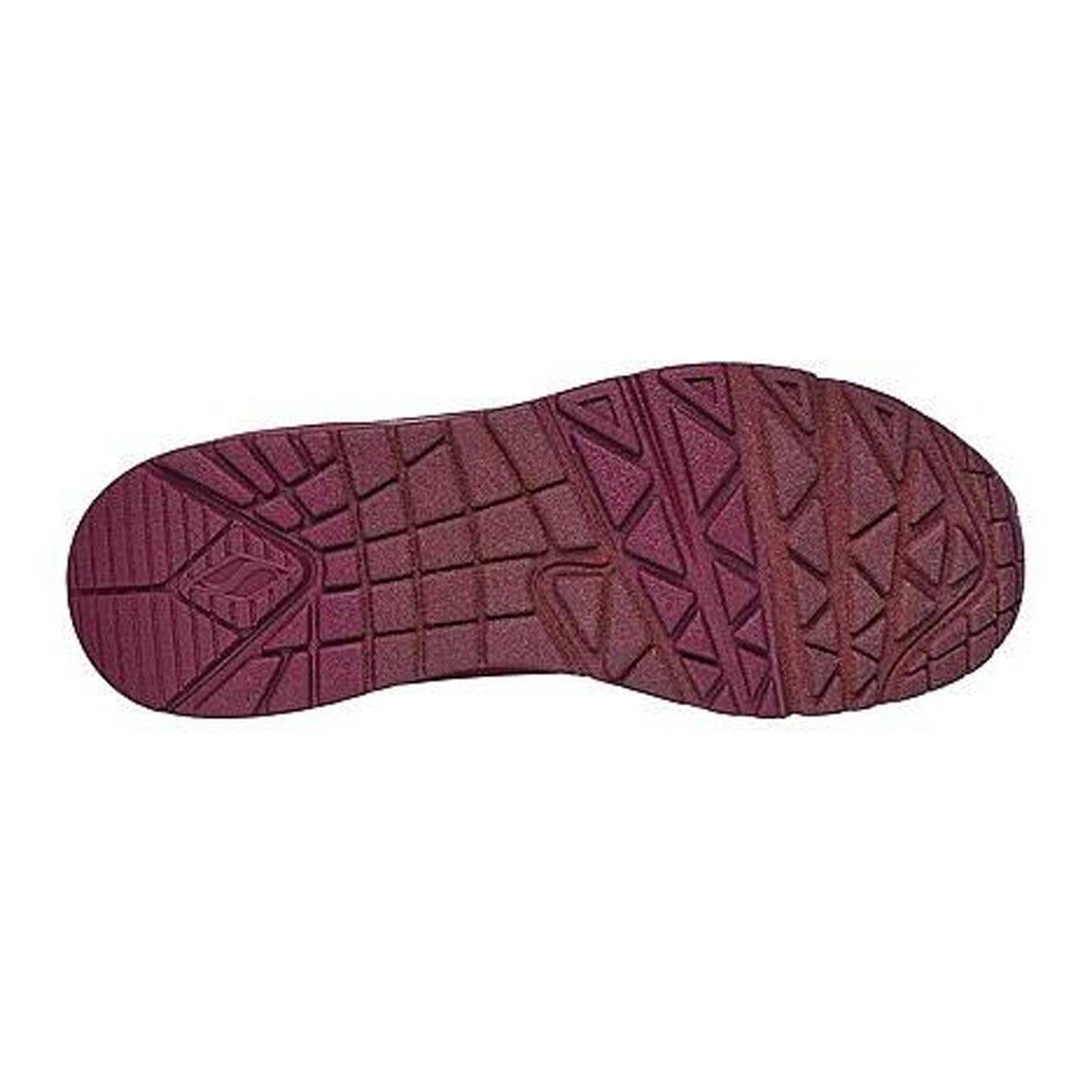 Women's Wide Fit Skechers 73690 Uno Stand On Air Sports Trainers - Plum