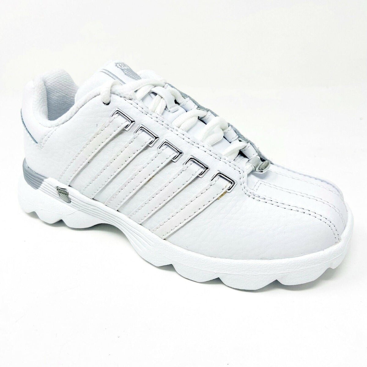 K-Swiss Beland White Platinum Child Kids Casual Sneakers 5574147