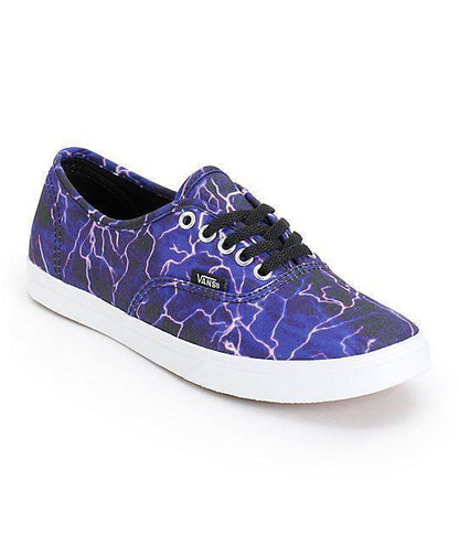 VANS Authentic Lo Pro (Digi Lightning) Purple Black Womens Size 5.5